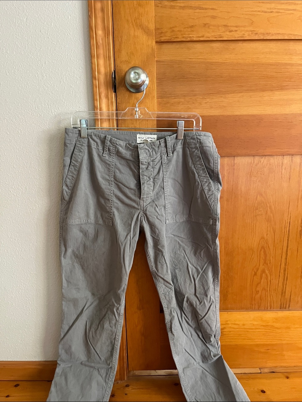 Nili Lotan Light Gray Chino Pants
